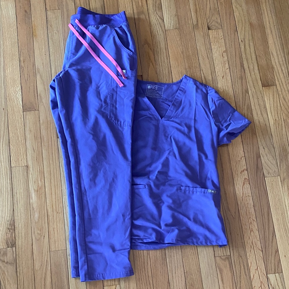 Figs Technical Collection Scrubs Set in Purple